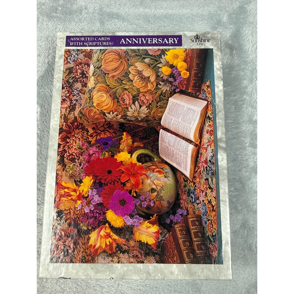 Sunshine Line Floral Inspirations Anniversary Cards 14ct Scripture NOS USA VTG‎